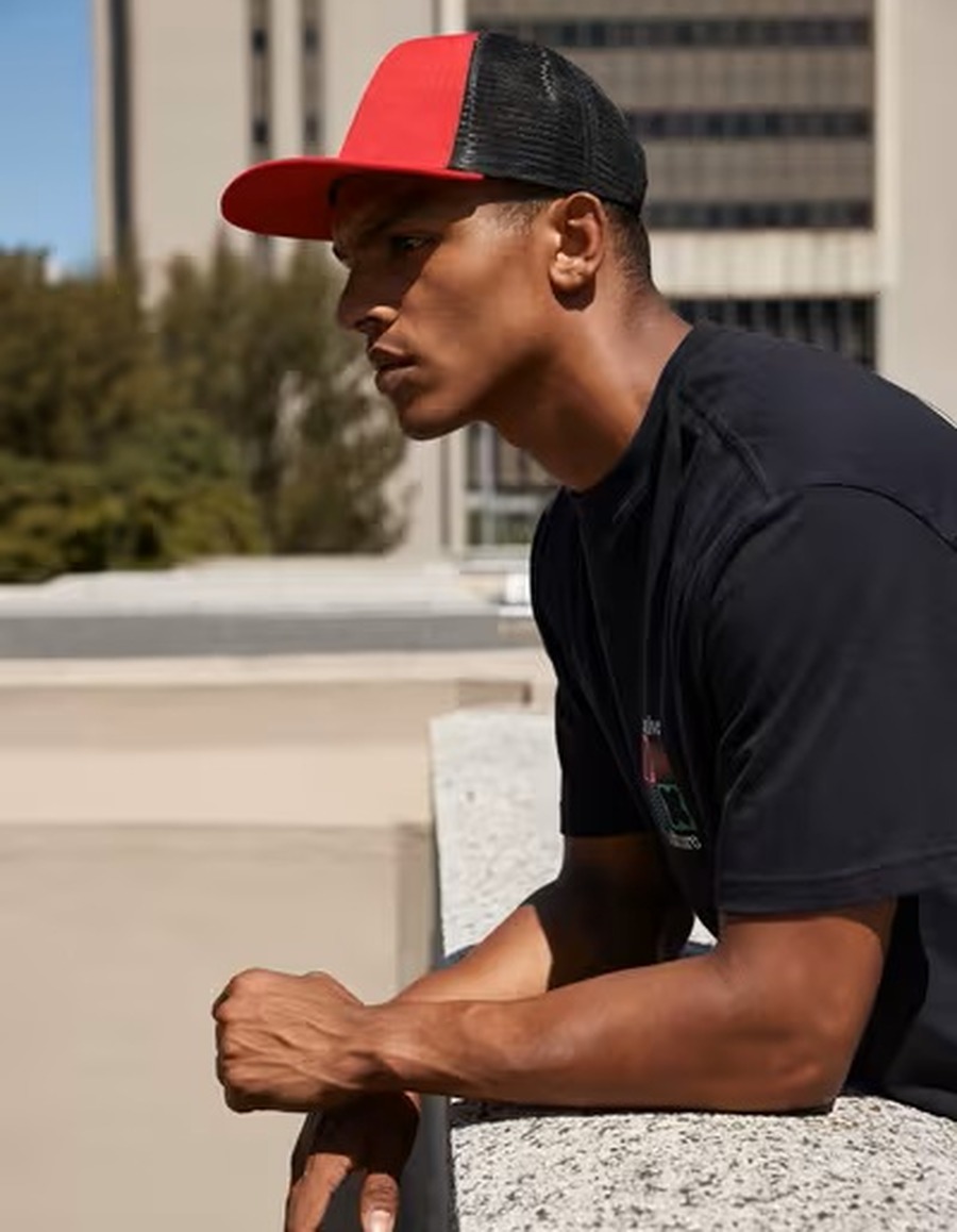 BeechfieldOriginal Flat Peak 6 Panel Trucker Cap