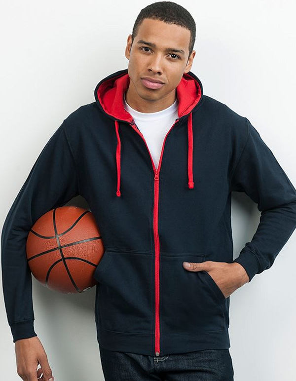 AWDis Varsity Huppari vetoketjulla