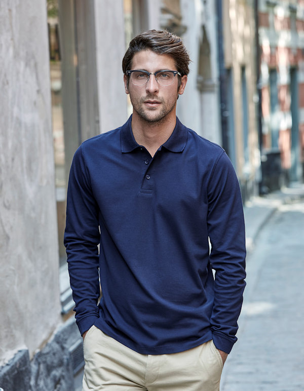 Tee Jays Miesten Stretch Pitkähihainen Pikee Tee Jays Miesten Stretch Pitkähihainen Pikee