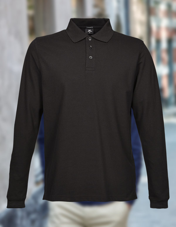 Tee Jays Miesten Stretch Pitkähihainen Pikee